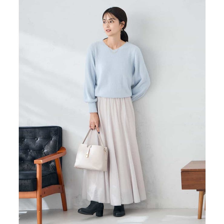 【洗える】チュールフレアスカート | a.v.v【WOMEN】 | 詳細画像9 