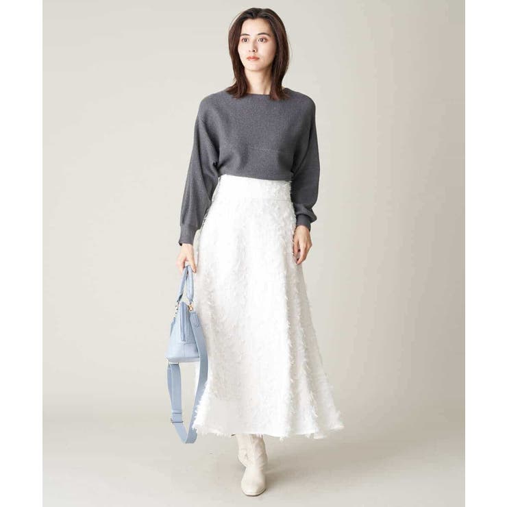 フリンジジャガードフレアスカート | a.v.v【WOMEN】 | 詳細画像32 