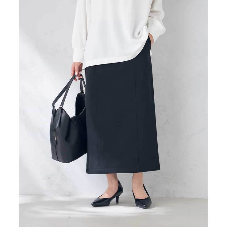 ブラック | ハイパーストレッチナロースカート | a.v.v【WOMEN】