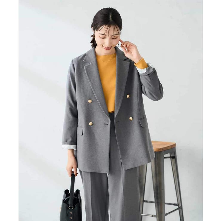 【ストレッチ/雑誌InRed(宝島社)11月号掲載】ダブルブレストジャケット | a.v.v【WOMEN】 | 詳細画像11 