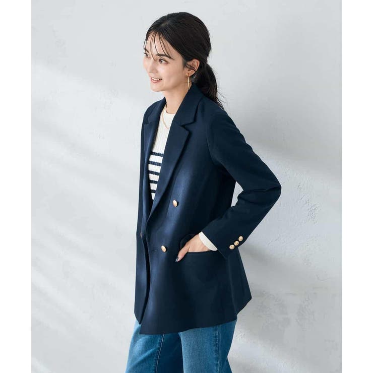 【ストレッチ/雑誌InRed(宝島社)11月号掲載】ダブルブレストジャケット | a.v.v【WOMEN】 | 詳細画像3 