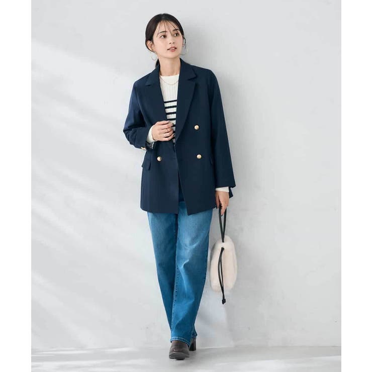 【ストレッチ/雑誌InRed(宝島社)11月号掲載】ダブルブレストジャケット | a.v.v【WOMEN】 | 詳細画像4 