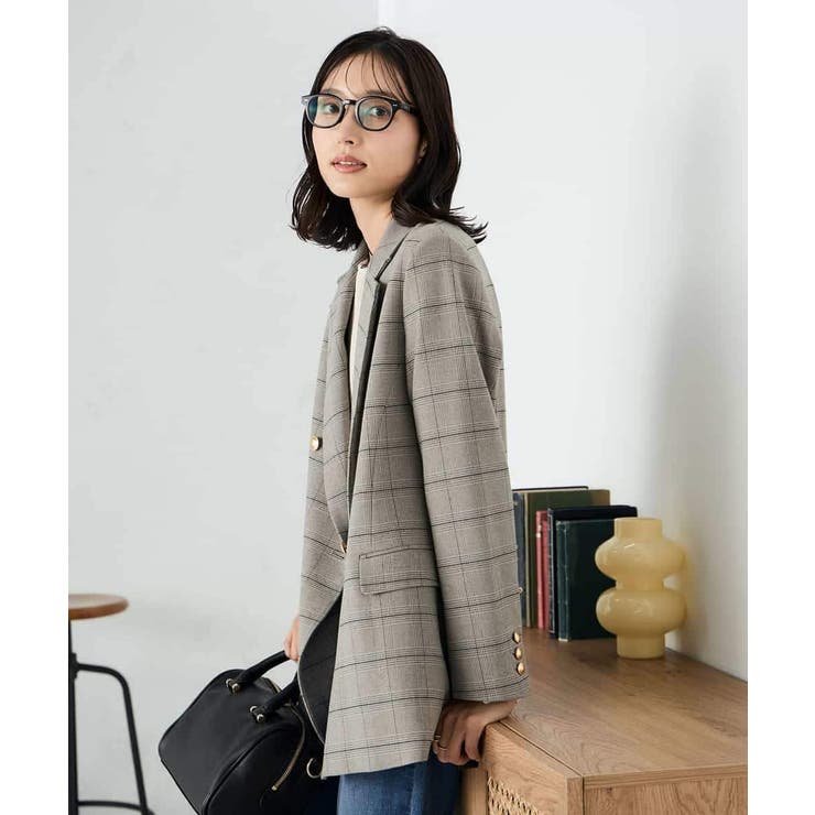 【ストレッチ/雑誌InRed(宝島社)11月号掲載】ダブルブレストジャケット | a.v.v【WOMEN】 | 詳細画像8 