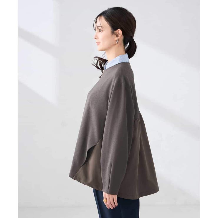 異素材切り替えノーカラーブルゾン | a.v.v【WOMEN】 | 詳細画像19 