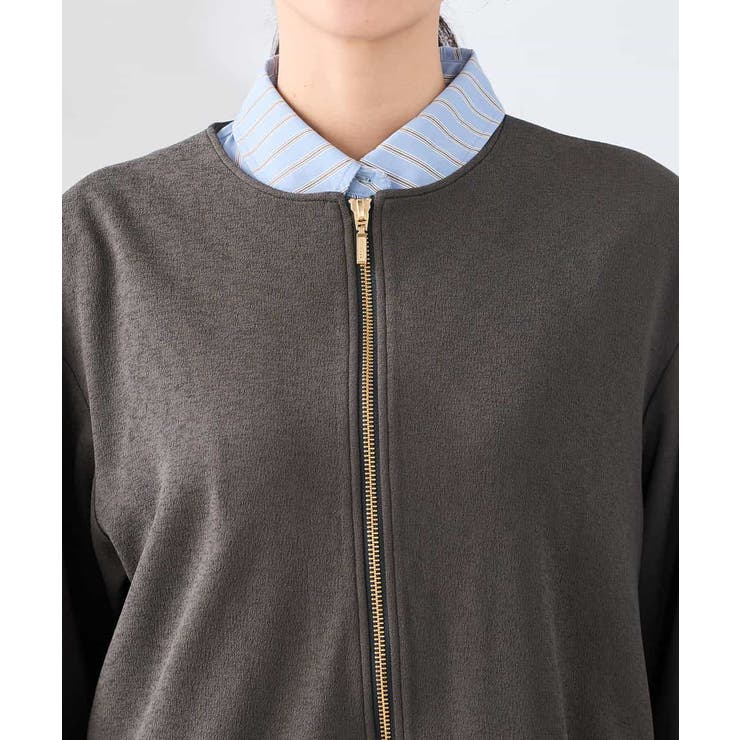 異素材切り替えノーカラーブルゾン | a.v.v【WOMEN】 | 詳細画像21 