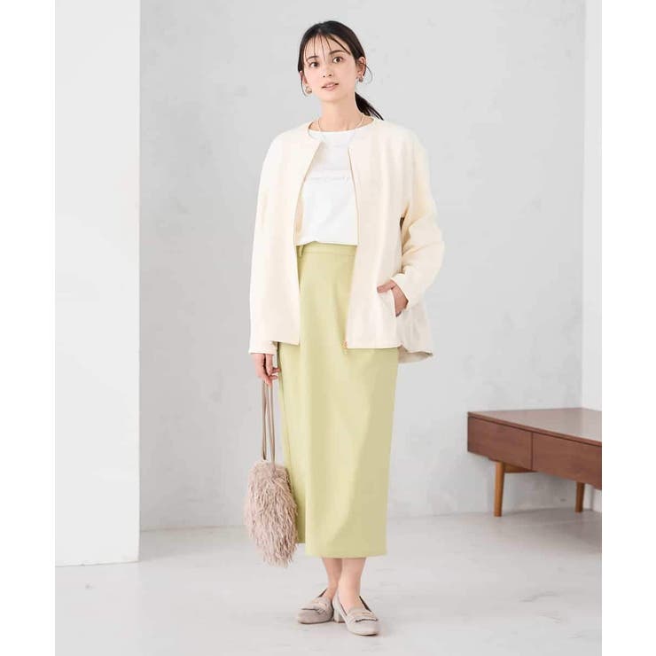 異素材切り替えノーカラーブルゾン | a.v.v【WOMEN】 | 詳細画像6 