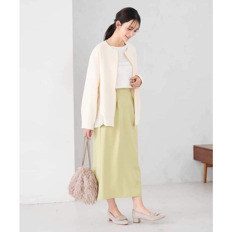 異素材切り替えノーカラーブルゾン | a.v.v【WOMEN】 | 詳細画像7 