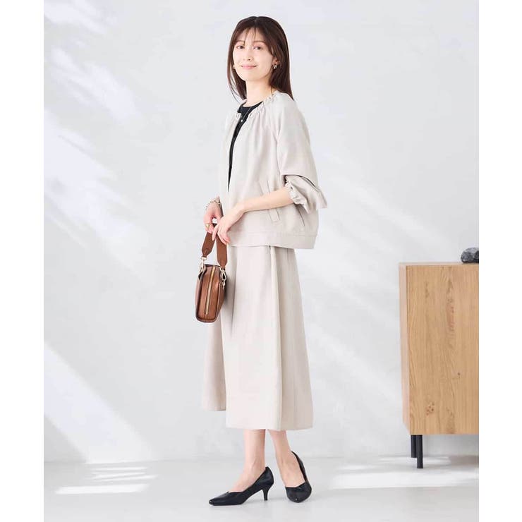 【接触冷感 UVカット】リネンライクノーカラージップブルゾン【セットアップ対応 … | a.v.v【WOMEN】 | 詳細画像19 