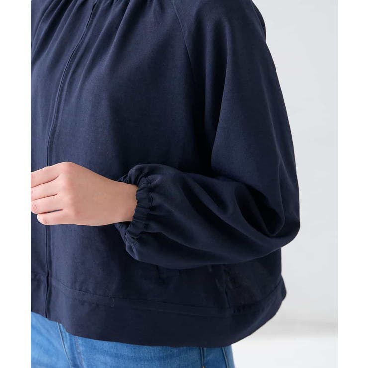 【接触冷感 UVカット】リネンライクノーカラージップブルゾン【セットアップ対応 … | a.v.v【WOMEN】 | 詳細画像24 