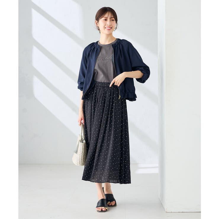 【接触冷感 UVカット】リネンライクノーカラージップブルゾン【セットアップ対応 … | a.v.v【WOMEN】 | 詳細画像33 