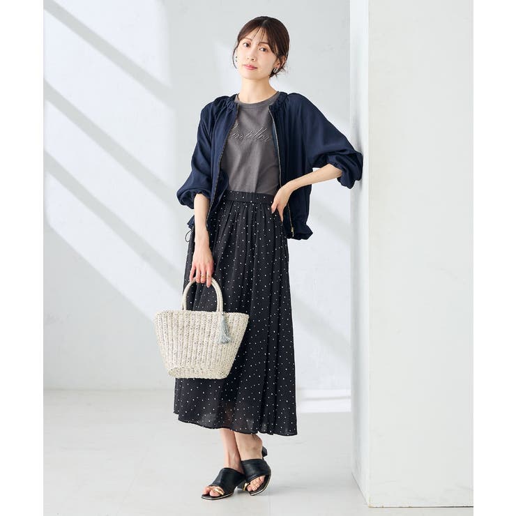 【接触冷感 UVカット】リネンライクノーカラージップブルゾン【セットアップ対応 … | a.v.v【WOMEN】 | 詳細画像35 