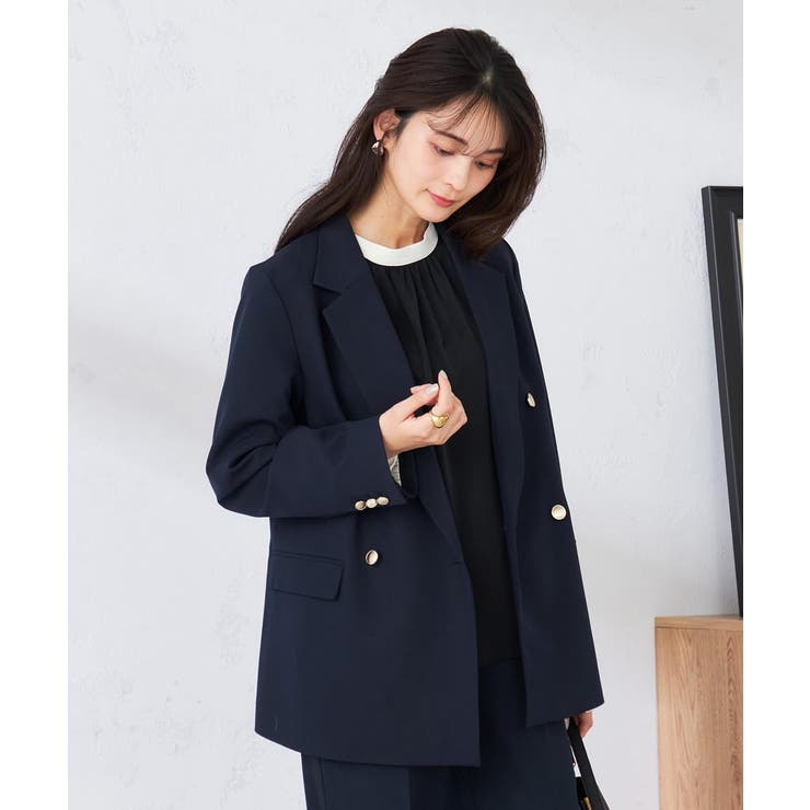 【洗える】ダブルブレストジャケット | a.v.v【WOMEN】 | 詳細画像19 