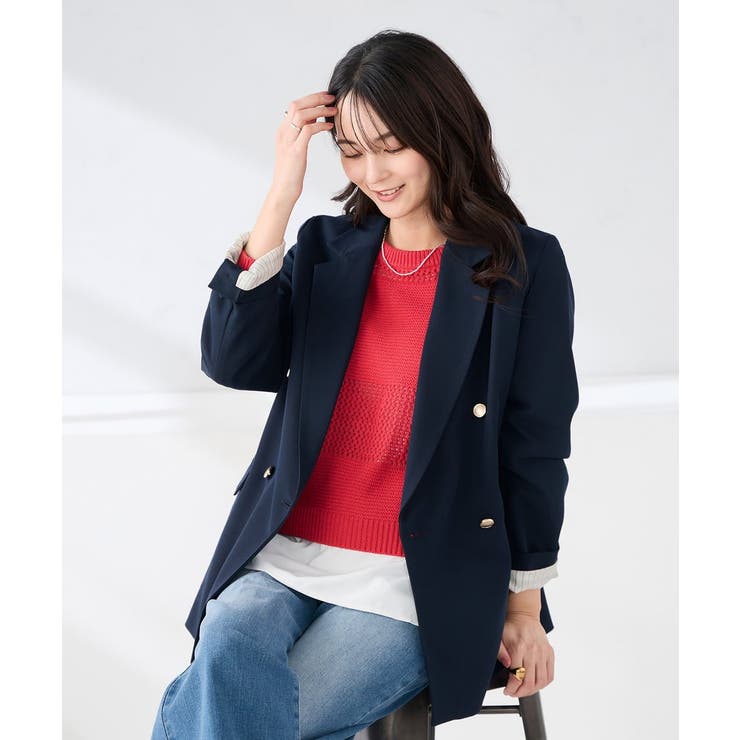 【洗える】ダブルブレストジャケット | a.v.v【WOMEN】 | 詳細画像2 