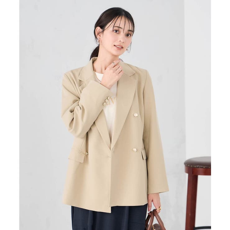 【洗える】ダブルブレストジャケット | a.v.v【WOMEN】 | 詳細画像24 