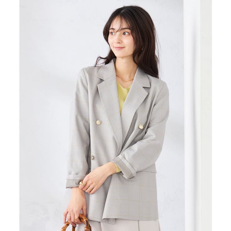 【洗える】ダブルブレストジャケット | a.v.v【WOMEN】 | 詳細画像34 