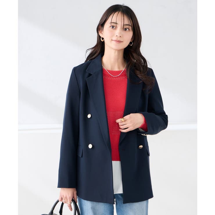 【洗える】ダブルブレストジャケット | a.v.v【WOMEN】 | 詳細画像7 