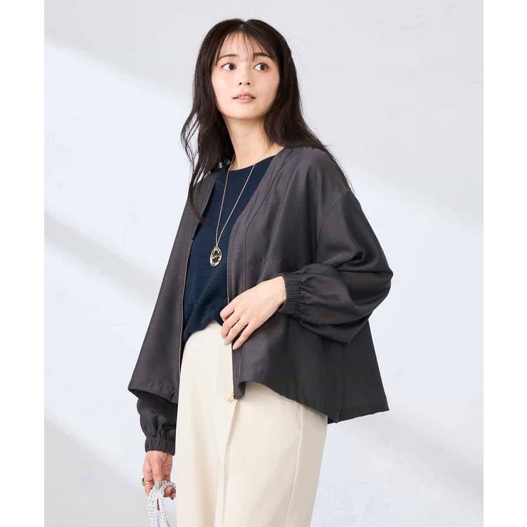 Vネックシアーブルゾン | a.v.v【WOMEN】 | 詳細画像10 