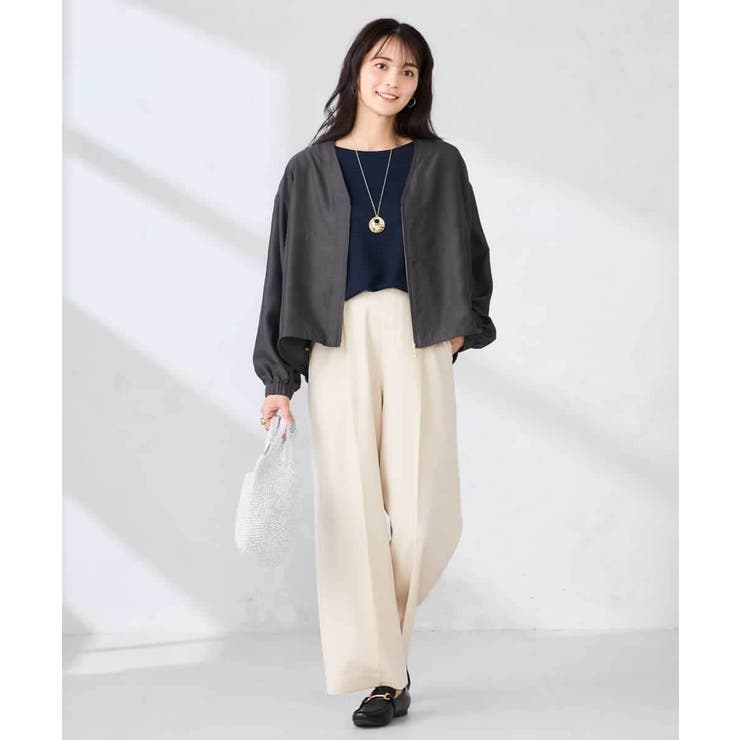 Vネックシアーブルゾン | a.v.v【WOMEN】 | 詳細画像12 