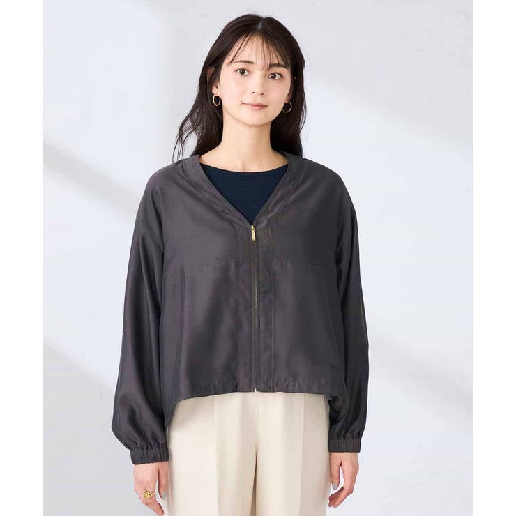 Vネックシアーブルゾン | a.v.v【WOMEN】 | 詳細画像16 