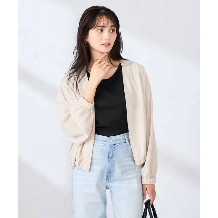 Vネックシアーブルゾン | a.v.v【WOMEN】 | 詳細画像2 