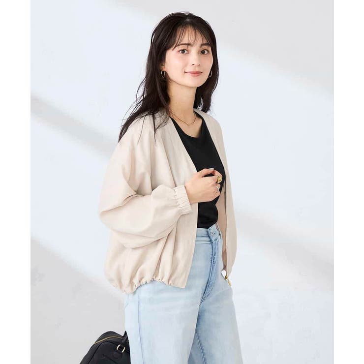Vネックシアーブルゾン | a.v.v【WOMEN】 | 詳細画像3 
