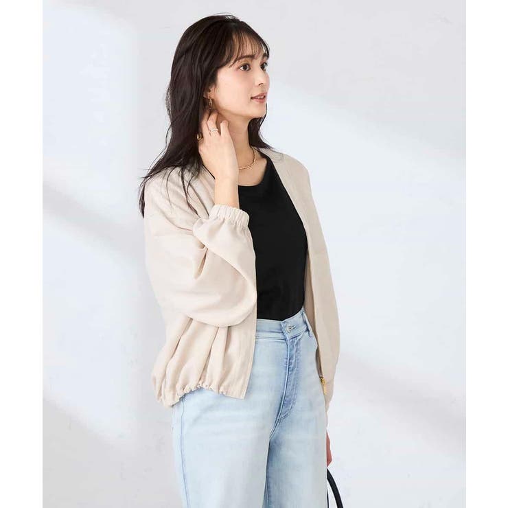 Vネックシアーブルゾン | a.v.v【WOMEN】 | 詳細画像4 