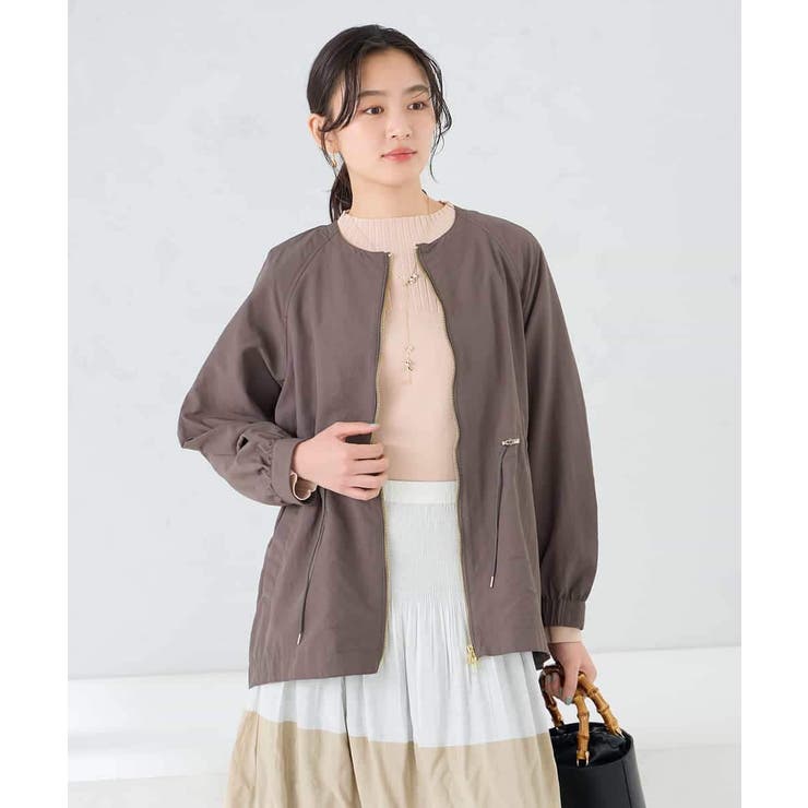 ウエストドロストノーカラーブルゾン | a.v.v【WOMEN】 | 詳細画像11 