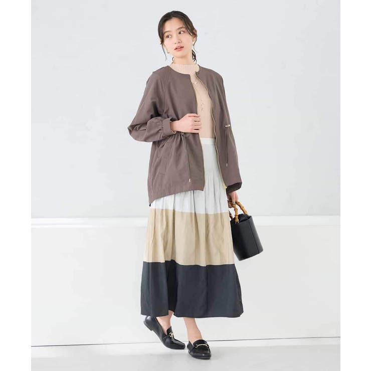 ウエストドロストノーカラーブルゾン | a.v.v【WOMEN】 | 詳細画像12 