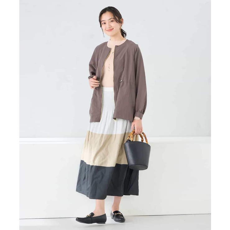 ウエストドロストノーカラーブルゾン | a.v.v【WOMEN】 | 詳細画像13 