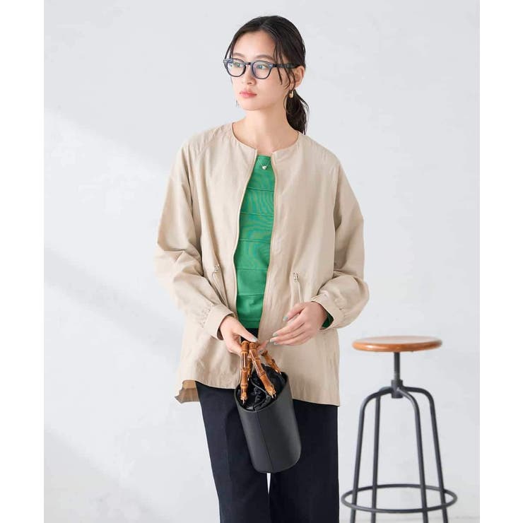 ウエストドロストノーカラーブルゾン | a.v.v【WOMEN】 | 詳細画像2 