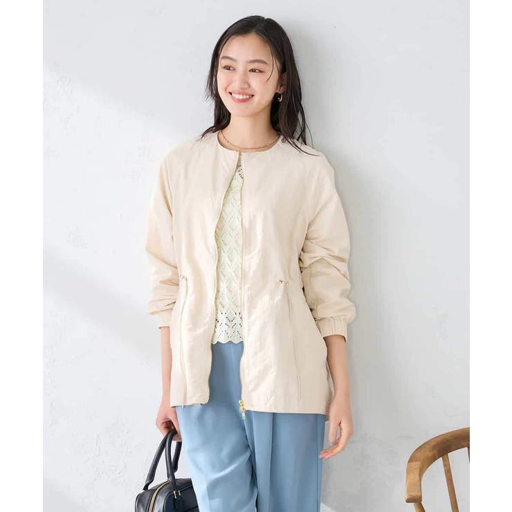 ウエストドロストノーカラーブルゾン | a.v.v【WOMEN】 | 詳細画像27 