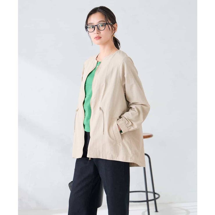 ウエストドロストノーカラーブルゾン | a.v.v【WOMEN】 | 詳細画像5 