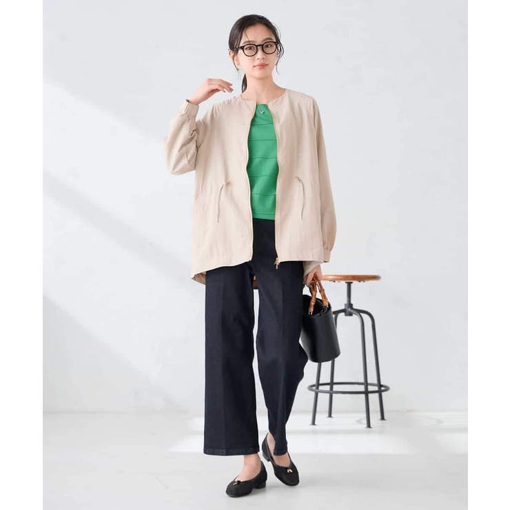 ウエストドロストノーカラーブルゾン | a.v.v【WOMEN】 | 詳細画像7 