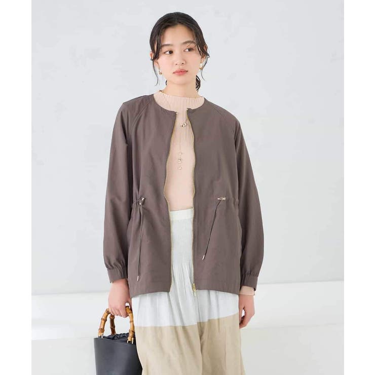 ウエストドロストノーカラーブルゾン | a.v.v【WOMEN】 | 詳細画像9 