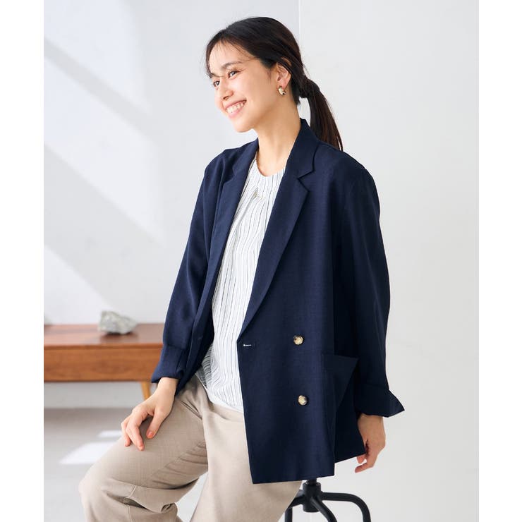 【接触冷感 UVカット 雑誌InRed(宝島社)5月号掲載】リネンライクダブルブ… | a.v.v【WOMEN】 | 詳細画像2 