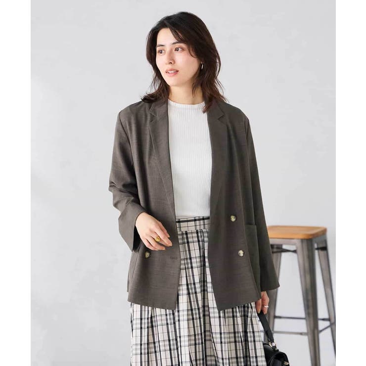 ダークグレー | 【接触冷感 UVカット 雑誌InRed(宝島社)5月号掲載】リネンライクダブルブ… | a.v.v【WOMEN】