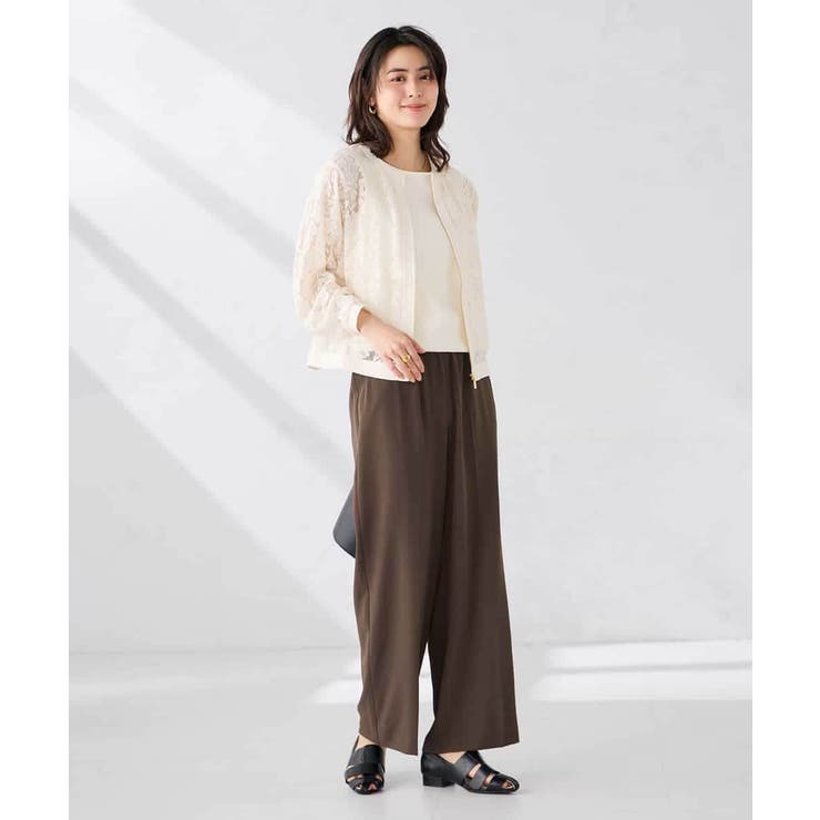 ノーカラーレースブルゾン | a.v.v【WOMEN】 | 詳細画像8 