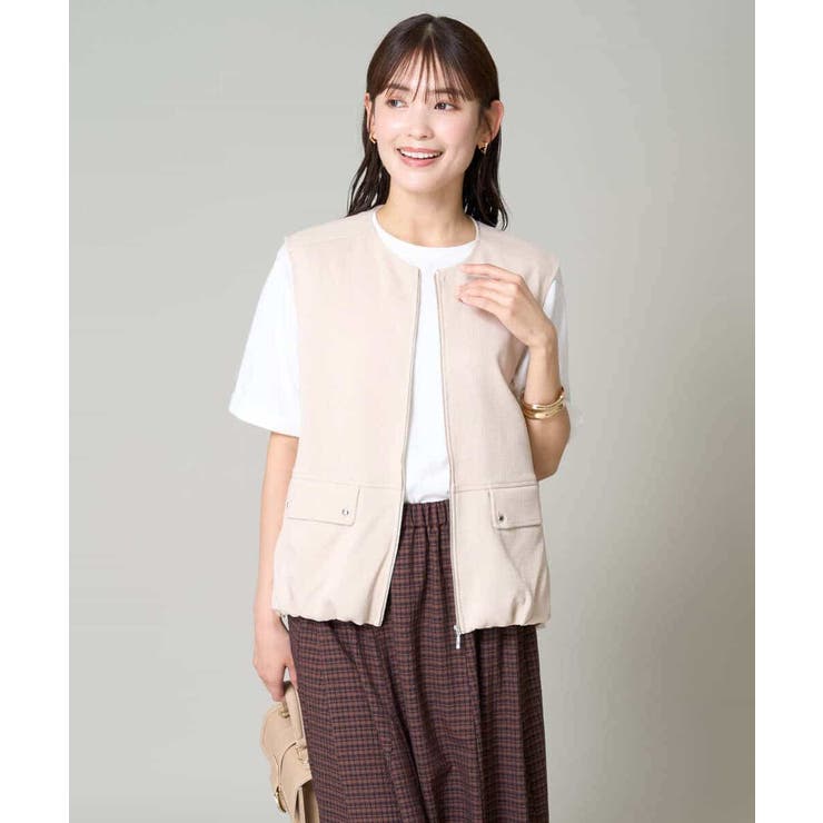 ギャザーヘムベスト | a.v.v【WOMEN】 | 詳細画像2 