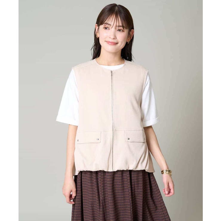 ギャザーヘムベスト | a.v.v【WOMEN】 | 詳細画像7 