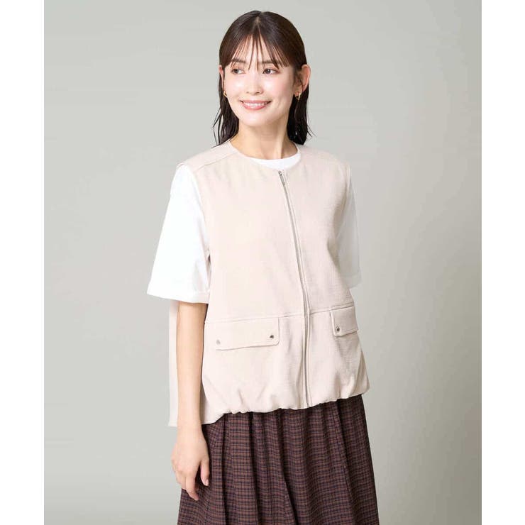 ギャザーヘムベスト | a.v.v【WOMEN】 | 詳細画像8 