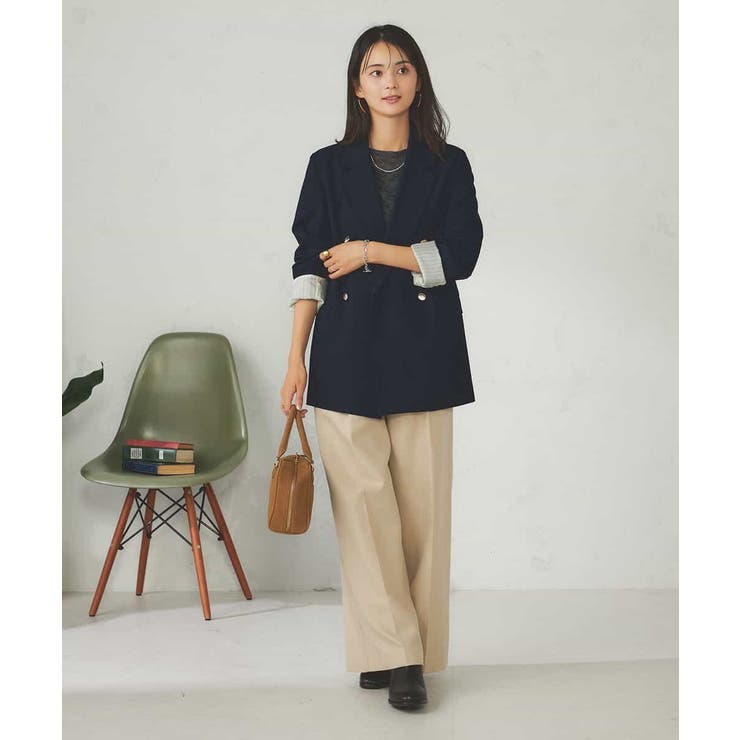 【マシンウォッシャブル】ダブルブレストジャケット | a.v.v【WOMEN】 | 詳細画像12 