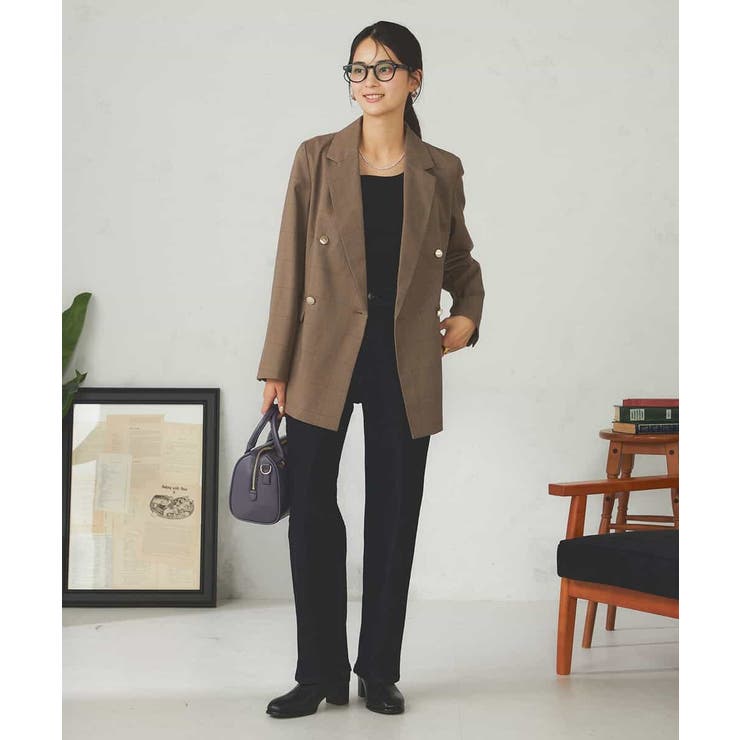 【マシンウォッシャブル】ダブルブレストジャケット | a.v.v【WOMEN】 | 詳細画像18 