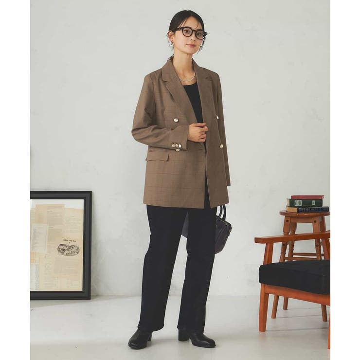 【マシンウォッシャブル】ダブルブレストジャケット | a.v.v【WOMEN】 | 詳細画像20 