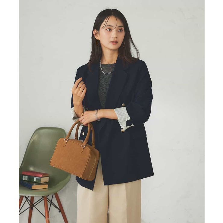 【マシンウォッシャブル】ダブルブレストジャケット | a.v.v【WOMEN】 | 詳細画像7 