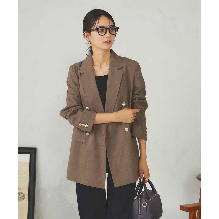 ベージュ | 【マシンウォッシャブル】ダブルブレストジャケット | a.v.v【WOMEN】