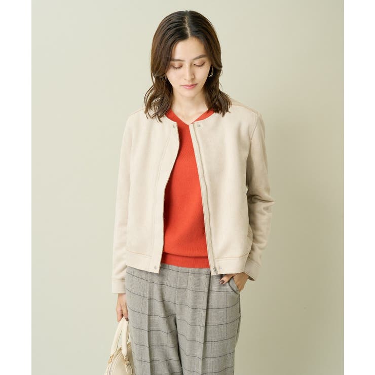 スエードノーカラージャケット | a.v.v【WOMEN】 | 詳細画像11 