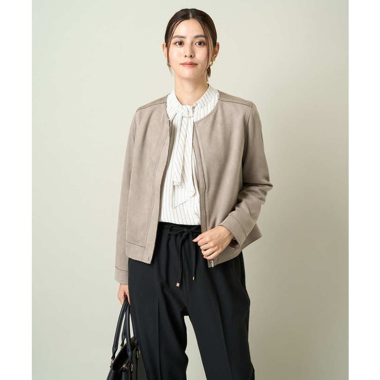 スエードノーカラージャケット | a.v.v【WOMEN】 | 詳細画像2 