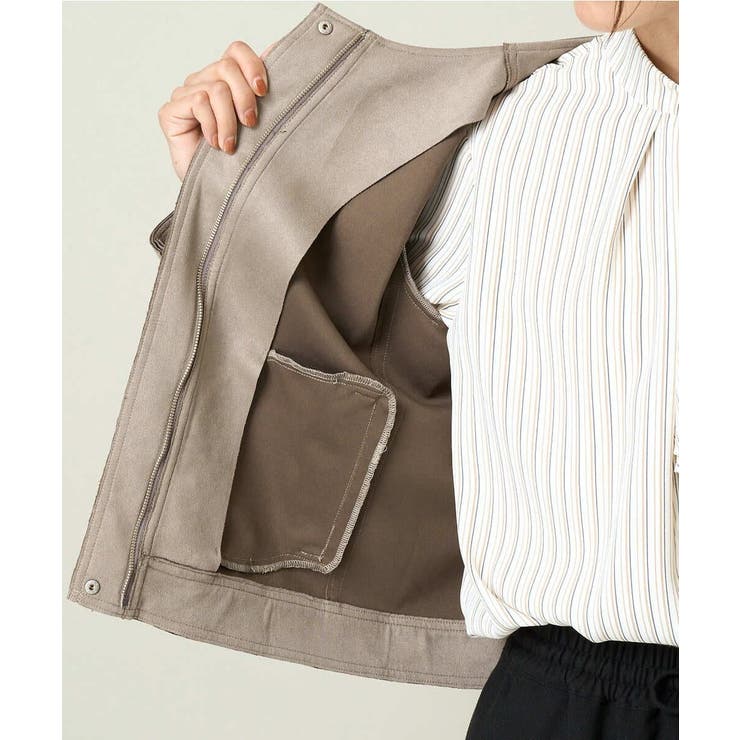 スエードノーカラージャケット | a.v.v【WOMEN】 | 詳細画像24 