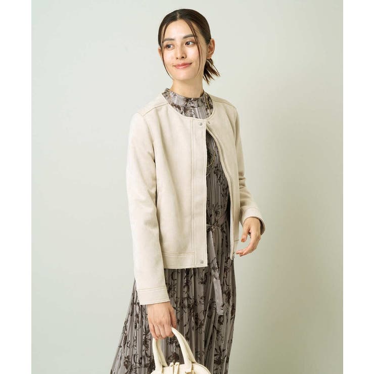 スエードノーカラージャケット | a.v.v【WOMEN】 | 詳細画像9 