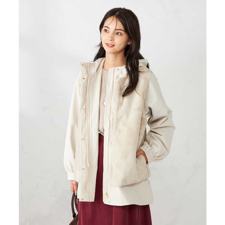 マルチウェイ】ライナー付フーテッドブルゾン[品番：ITKW0021948